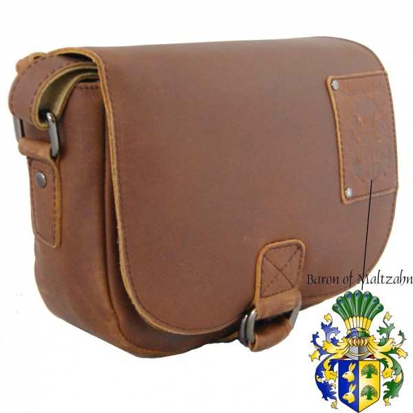 Ladies shoulder bag ARTEMIS of brown leather Ladies shoulder bag ARTEMIS of brown leather