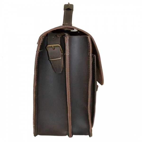 Mens briefcase leather brown sideview 8086 12 Mens briefcase leather brown sideview 8086 12