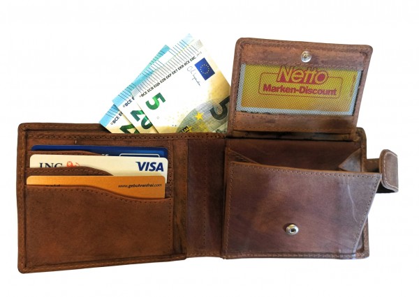 Men's money purse with chain VANDERBILT brown leather Men's money purse with chain VANDERBILT brown leather