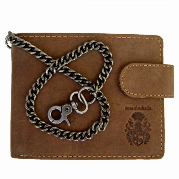 Men's money purse with chain VANDERBILT brown leather Men's money purse with chain VANDERBILT brown leather