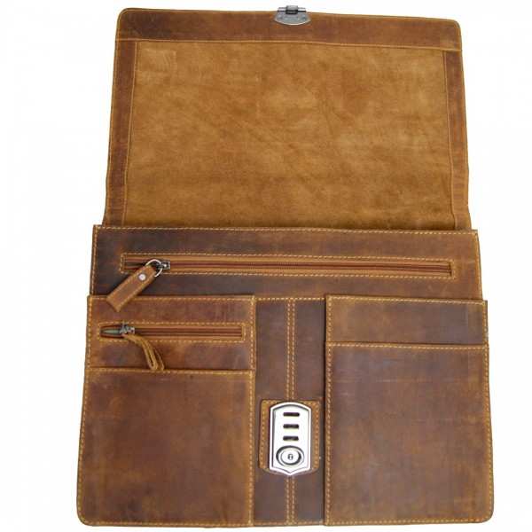 Brown leather conference folder SCHILLER Brown leather conference folder SCHILLER