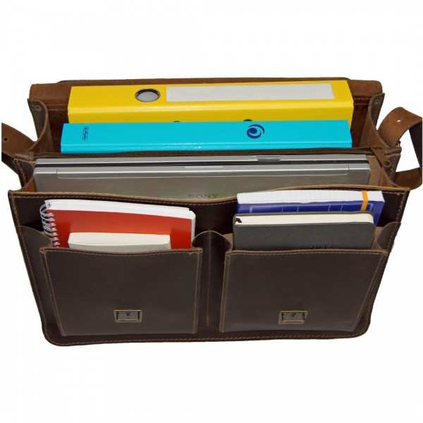 Briefcase brown leather 8086 12 Briefcase brown leather 8086 12