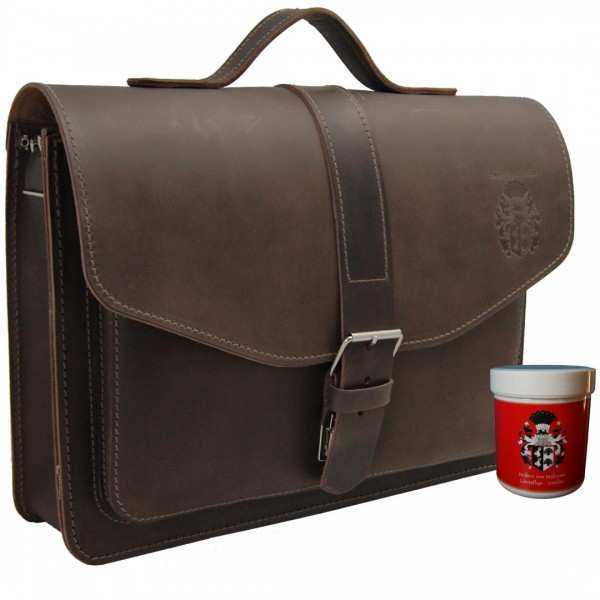Portfolio bag HUBBLE of brown leather Portfolio bag HUBBLE of brown leather