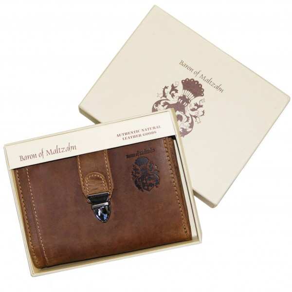 Trifold wallet BRANSON of brown leather Trifold wallet BRANSON of brown leather