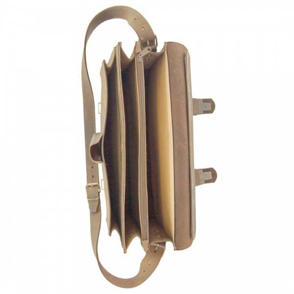 Brown leather briefcase HERTZ Brown leather briefcase HERTZ