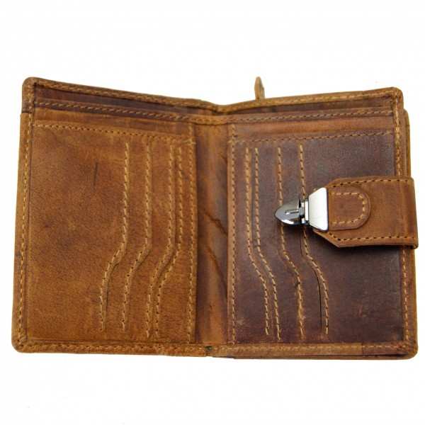 Trifold wallet BRANSON of brown leather Trifold wallet BRANSON of brown leather