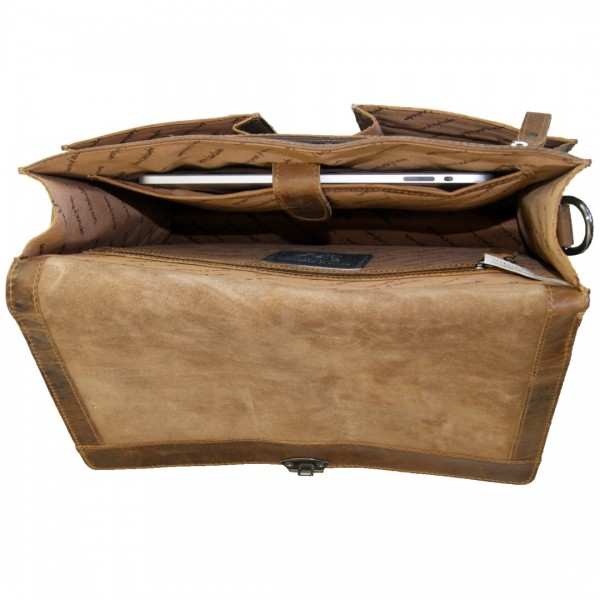 Thick leather portfolio SCHILLER in brown Thick leather portfolio SCHILLER in brown