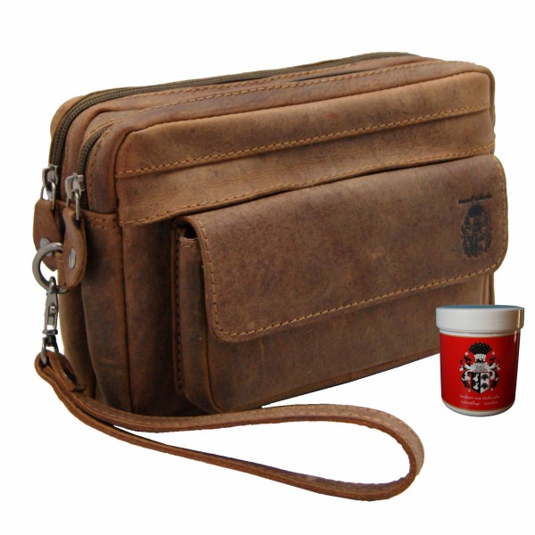 Herrentasche SCHLÜTER aus braunem Weideland-Leder Herrentasche SCHLÜTER aus braunem Weideland-Leder