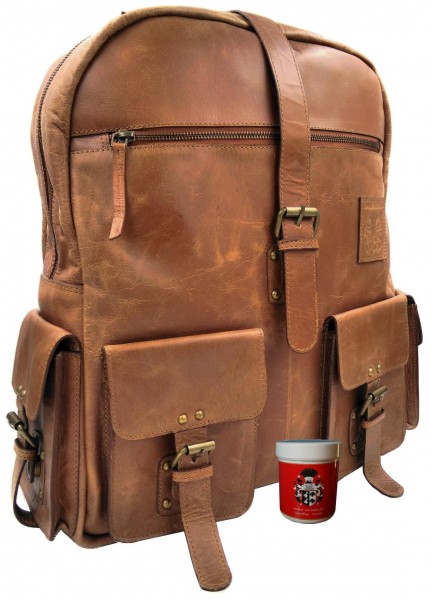 City bag JEROME of Old-used leather City bag JEROME of Old-used leather