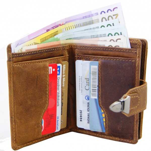 Trifold wallet BRANSON of brown leather Trifold wallet BRANSON of brown leather