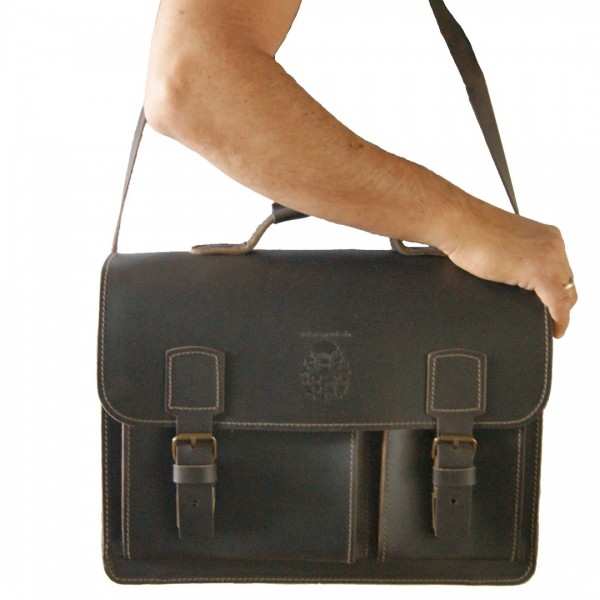 Briefcase FARADAY brown organic leather Briefcase FARADAY brown organic leather