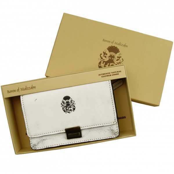 Geldbörse Malala aus weißem Leder als Geschenk Geldbörse Malala aus weißem Leder als Geschenk