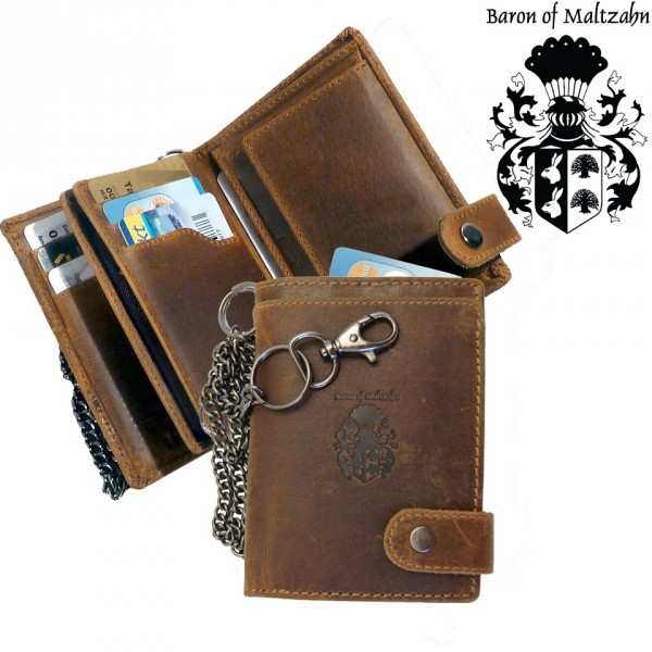 Trifold wallet BLOOMBERG of brown leather Trifold wallet BLOOMBERG of brown leather
