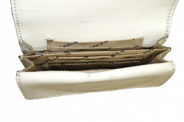 Weißes Portmonee Malala aus Leder Weißes Portmonee Malala aus Leder