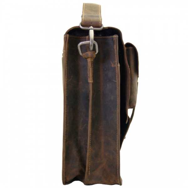 Leather business bag SHATTERHAND in brown Leather business bag SHATTERHAND in brown