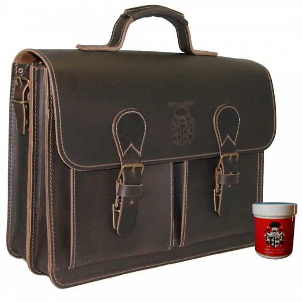 Business bag GALILEO 1.0 of brown organic leather Business bag GALILEO 1.0 of brown organic leather