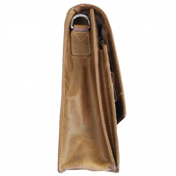 Brown leather portfolio case SCHILLER Brown leather portfolio case SCHILLER