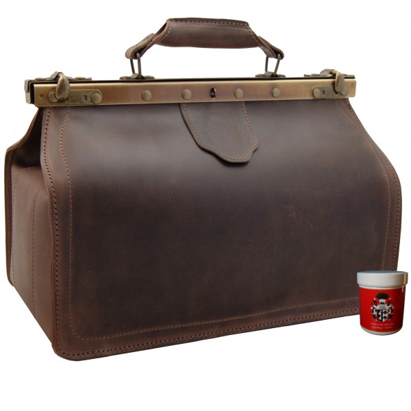 Midwifes bag PARACELSUS of brown leather Midwifes bag PARACELSUS of brown leather